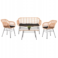 ΣΕΤ ΣΑΛΟΝΙ ΕΞΩΤΕΡΙΚΟΥ ΧΩΡΟΥ 4ΤΜΧ ALLEGRA HM21052 WICKER-ΜΕΤΑΛΛΟ