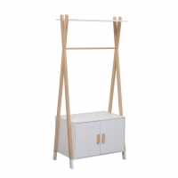 ΚΡΕΜΑΣΤΡΑ ΠΑΙΔΙΚH ΜΕ ΝΤΟΥΛΑΠΙ PASCHAL HM2495.03 ΜΕΛΑΜΙΝΗ-ΞΥΛΟ ΠΕΥΚΟΥ 76x44x170Υεκ