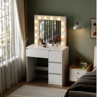 ΤΟΥΑΛΕΤΑ ΜΕ ΦΩΤΙΣΜΟ LED & ΣΥΡΤΑΡΙΑ KEITLIN HM2499.03 ΜΕΛΑΜΙΝΗ ΣΕ ΛΕΥΚΟ 80x40x140Υεκ.