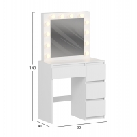 ΤΟΥΑΛΕΤΑ ΜΕ ΦΩΤΙΣΜΟ LED & ΣΥΡΤΑΡΙΑ KEITLIN HM2499.03 ΜΕΛΑΜΙΝΗ ΣΕ ΛΕΥΚΟ 80x40x140Υεκ.