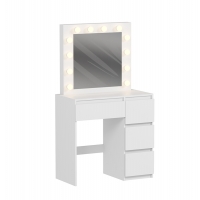 ΤΟΥΑΛΕΤΑ ΜΕ ΦΩΤΙΣΜΟ LED & ΣΥΡΤΑΡΙΑ KEITLIN HM2499.03 ΜΕΛΑΜΙΝΗ ΣΕ ΛΕΥΚΟ 80x40x140Υεκ.