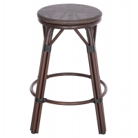 ΣΚΑΜΠΟ ΑΛΟΥΜΙΝΙΟΥ ΜΕΣ.ΥΨΟΥΣ CHINO HM6286.01 BAMBOO LOOK & TEXTILENE ΚΑΦΕ 43x43x65Υεκ
