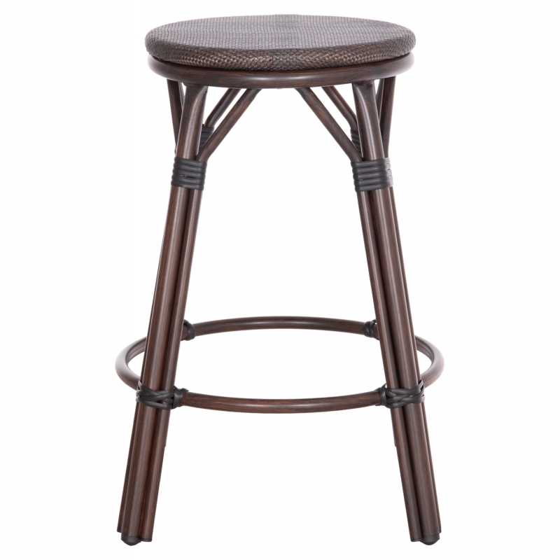 ΣΚΑΜΠΟ ΑΛΟΥΜΙΝΙΟΥ ΜΕΣ.ΥΨΟΥΣ CHINO HM6286.01 BAMBOO LOOK & TEXTILENE ΚΑΦΕ 43x43x65Υεκ