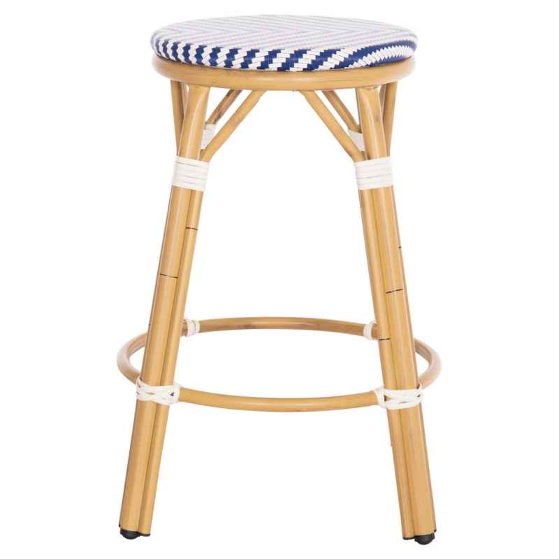 ΣΚΑΜΠΟ ΑΛΟΥΜΙΝΙΟΥ ΜΕΣ.ΥΨΟΥΣ CHINO HM6286.05 BAMBOO LOOK & TEXTILENE ΜΠΛΕ 43x43x65Υεκ