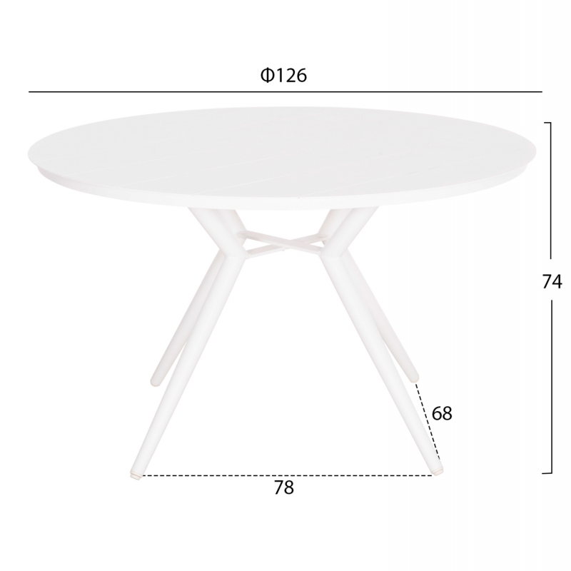 ΤΡΑΠΕΖΙ ΑΛΟΥΜΙΝΙΟΥ ΣΤΡΟΓΓΥΛΟ HIGER HM6290.02 Φ126x74Υεκ. ΤΡΑΠΕΖΙ ΑΛΟΥΜΙΝΙΟΥ ΣΤΡΟΓΓΥΛΟ HIGER HM6290.02 Φ126x74Υεκ.