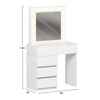 ΤΟΥΑΛΕΤΑ ΜΕ ΦΩΤΙΣΜΟ LED & ΣΥΡΤΑΡΙΑ BEYON HM2500.03 ΜΕΛΑΜΙΝΗ ΣΕ ΛΕΥΚΟ 80x40x140Υεκ.