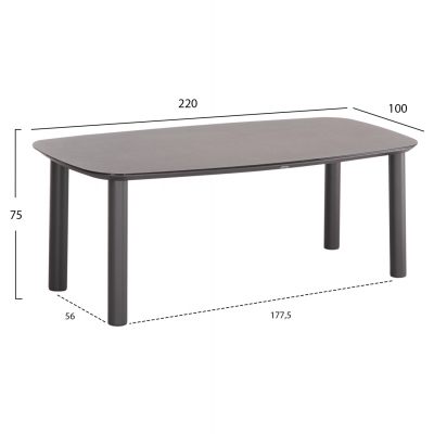 ΤΡΑΠΕΖΙ DOSUN HM6202.01 ΓΚΡΙ ΑΛΟΥΜΙΝΙΟ-3D PRINT ΓΥΑΛΙ-ΚΕΡΑΜΙΚΟ LOOK 220x100x75Υεκ ΤΡΑΠΕΖΙ DOSUN HM6202.01 ΓΚΡΙ ΑΛΟΥΜΙΝΙΟ-3D PRINT ΓΥΑΛΙ-ΚΕΡΑΜΙΚΟ LOOK 220x100x75Υεκ
