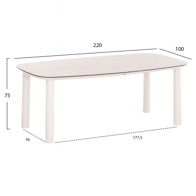 ΤΡΑΠΕΖΙ DOSUN HM6202.02 ΚΡΕΜ ΑΛΟΥΜΙΝΙΟ-3D PRINT ΓΥΑΛΙ ΚΕΡΑΜΙΚΟ LOOK 220x100x75Υεκ ΤΡΑΠΕΖΙ DOSUN HM6202.02 ΚΡΕΜ ΑΛΟΥΜΙΝΙΟ-3D PRINT ΓΥΑΛΙ ΚΕΡΑΜΙΚΟ LOOK 220x100x75Υεκ