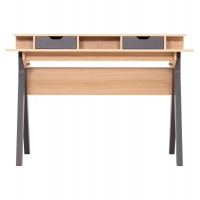 ΓΡΑΦΕΙΟ REXIN HM18290 ΜΕΛΑΜΙΝΗ ΣΕ SONAMA-ΓΚΡΙ 120x19-59x75-85,5ΥΥεκ.