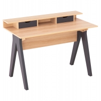 ΓΡΑΦΕΙΟ REXIN HM18290 ΜΕΛΑΜΙΝΗ ΣΕ SONAMA-ΓΚΡΙ 120x19-59x75-85,5ΥΥεκ.