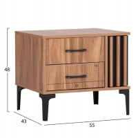 ΣΕΤ ΚΡΕΒΑΤΟΚΑΜΑΡΑΣ 4ΤΜΧ HARRY HM21115 ΜΕΛΑΜΙΝΗ ΣΕ ΦΥΣΙΚΟ ΞΥΛΟΥ & ΜΑΥΡΟ ΧΡΩΜΑ