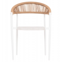 ΠΟΛΥΘΡΟΝΑ BERG HM6284.01 ΑΛΟΥΜΙΝΙΟ & TEXTILENE ΛΕΥΚΟ--P.E.TWISTED RATTAN 55x56x79Υεκ