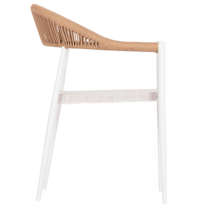 ΠΟΛΥΘΡΟΝΑ BERG HM6284.01 ΑΛΟΥΜΙΝΙΟ & TEXTILENE ΛΕΥΚΟ--P.E.TWISTED RATTAN 55x56x79Υεκ