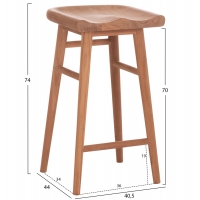 ΣΚΑΜΠΟ ΜΠΑΡ BOLMAR HM18108 ΞΥΛΟ ΤΕΑΚ ΣΕ ΦΥΣΙΚΟ 40.5x44x74Υεκ.