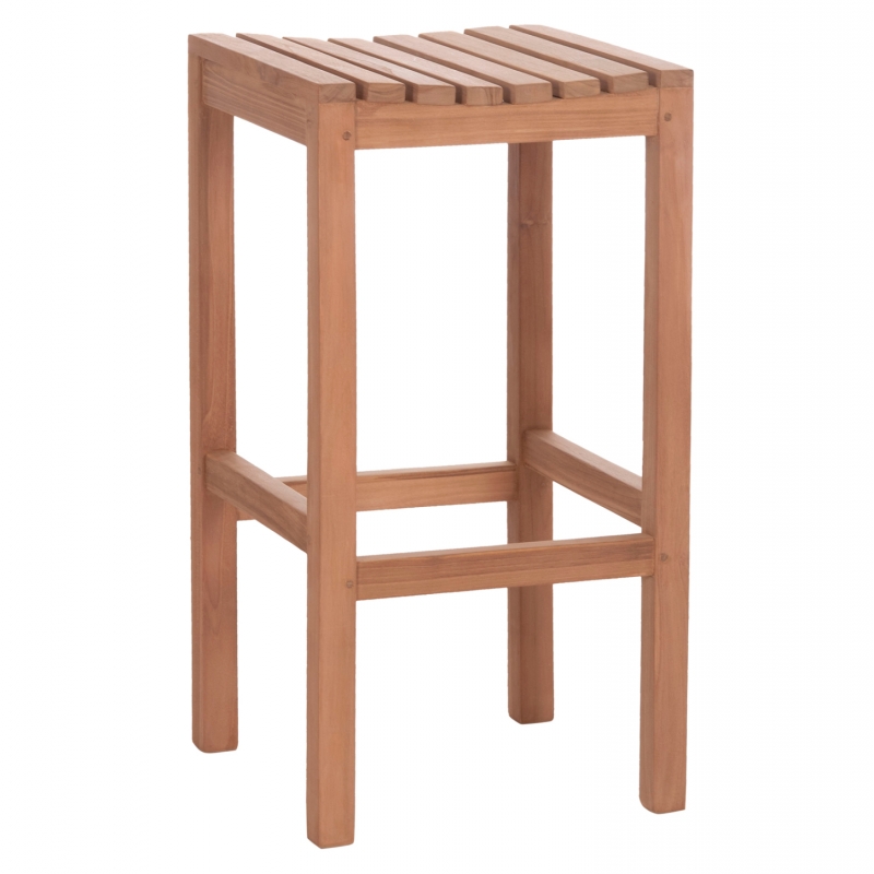 ΣΚΑΜΠΟ ΜΠΑΡ NIKOL HM18109 ΞΥΛΟ ΤΕΑΚ ΣΕ ΦΥΣΙΚΟ 40x40x77Υεκ.