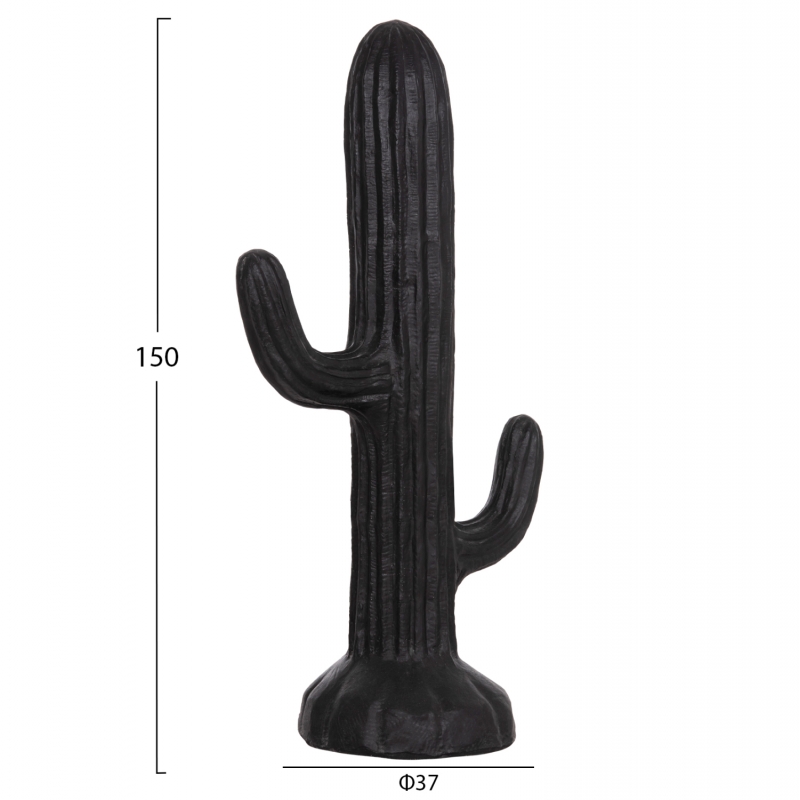 ΔΙΑΚΟΣΜΗΤΙΚΟΣ ΚΑΚΤΟΣ ΔΑΠΕΔΟΥ CACTUS HM4386.01L ΓΥΨΟΣ ΣΕ ΜΑΥΡΟ 63x37x150Υεκ.