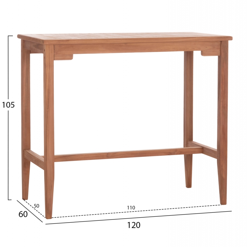 ΤΡΑΠΕΖΙ ΜΠΑΡ CRANSTON HM18111 ΞΥΛΟ ΤΕΑΚ--ΦΥΣΙΚΟ ΧΡΩΜΑ 120x60x105Υεκ. ΤΡΑΠΕΖΙ ΜΠΑΡ CRANSTON HM18111 ΞΥΛΟ ΤΕΑΚ--ΦΥΣΙΚΟ ΧΡΩΜΑ 120x60x105Υεκ.