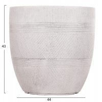 ΣΕΤ 4ΤΜΧ ΓΛΑΣΤΡΕΣ ΣΤΡΟΓΓΥΛΕΣ ΣΕΙΡΑ GARDENER HM4719 FIBERCLAY-ΧΡΩΜΑ CEMENT Φ44x43Υεκ