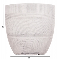 ΣΕΤ 4ΤΜΧ ΓΛΑΣΤΡΕΣ ΣΤΡΟΓΓΥΛΕΣ ΣΕΙΡΑ GARDENER HM4719 FIBERCLAY-ΧΡΩΜΑ CEMENT Φ44x43Υεκ
