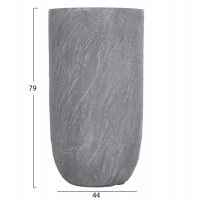 ΣΕΤ 3ΤΜΧ ΓΛΑΣΤΡΕΣ ΚΥΛΙΝΔΡΟΙ ΣΕΙΡΑ GARDENER HM4720 FIBERCLAY-ΧΡΩΜΑ CEMENT Φ44x79Υεκ