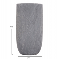 ΣΕΤ 3ΤΜΧ ΓΛΑΣΤΡΕΣ ΚΥΛΙΝΔΡΟΙ ΣΕΙΡΑ GARDENER HM4720 FIBERCLAY-ΧΡΩΜΑ CEMENT Φ44x79Υεκ