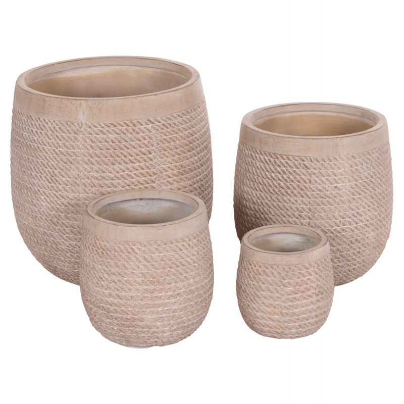 ΣΕΤ 4ΤΜΧ ΓΛΑΣΤΡΕΣ ΣΤΡΟΓΓΥΛΕΣ GARDENER HM4722 FIBERCLAY--IVORY CEMENT Φ54x54Υεκ ΣΕΤ 4ΤΜΧ ΓΛΑΣΤΡΕΣ ΣΤΡΟΓΓΥΛΕΣ GARDENER HM4722 FIBERCLAY--IVORY CEMENT Φ54x54Υεκ