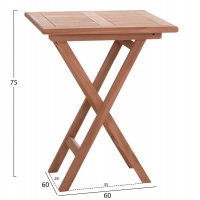 ΤΡΑΠΕΖΙ ΣΚΗΝΟΘΕΤΗ ΤΕΤΡΑΓΩΝΟ ERIS HM18118 ΞΥΛΟ TEAK--ΦΥΣΙΚΟ 60x60x75Υεκ.