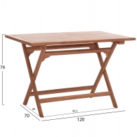 ΤΡΑΠΕΖΙ ΠΤΥΣΣΟΜΕΝΟ ΟΡΘΟΓΩΝΙΟ ERIS HM18117 ΞΥΛΟ TEAK--ΦΥΣΙΚΟ 120x70x76Υεκ.