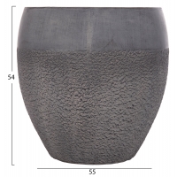 ΣΕΤ 3ΤΜΧ ΓΛΑΣΤΡΕΣ ΣΕΙΡΑ GARDENER HM4725 FIBERCLAY-ΣΕ ΣΚΟΥΡΟ CEMENT ΧΡΩΜΑ Φ55x54Υεκ