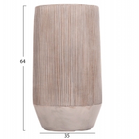 ΣΕΤ 2ΤΜΧ ΓΛΑΣΤΡΕΣ ΚΥΛΙΝΔΡΟΙ ΣΕΙΡΑ GARDENER HM4727 FIBERCLAY-ΧΡΩΜΑ CEMENT Φ35x64Υεκ