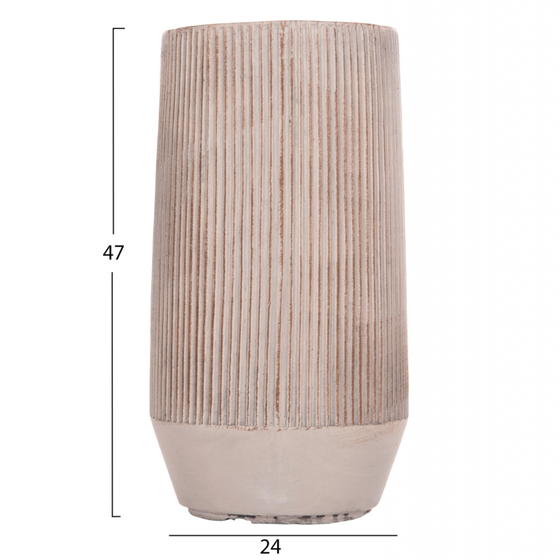 ΣΕΤ 2ΤΜΧ ΓΛΑΣΤΡΕΣ ΚΥΛΙΝΔΡΟΙ ΣΕΙΡΑ GARDENER HM4727 FIBERCLAY-ΧΡΩΜΑ CEMENT Φ35x64Υεκ