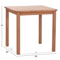 ΤΡΑΠΕΖΙ ΤΕΤΡΑΓΩΝΟ PRESSCOT HM18122 ΞΥΛΟ TEAK--ΦΥΣΙΚΟ 80x80x76Υεκ. ΤΡΑΠΕΖΙ ΤΕΤΡΑΓΩΝΟ PRESSCOT HM18122 ΞΥΛΟ TEAK--ΦΥΣΙΚΟ 80x80x76Υεκ.