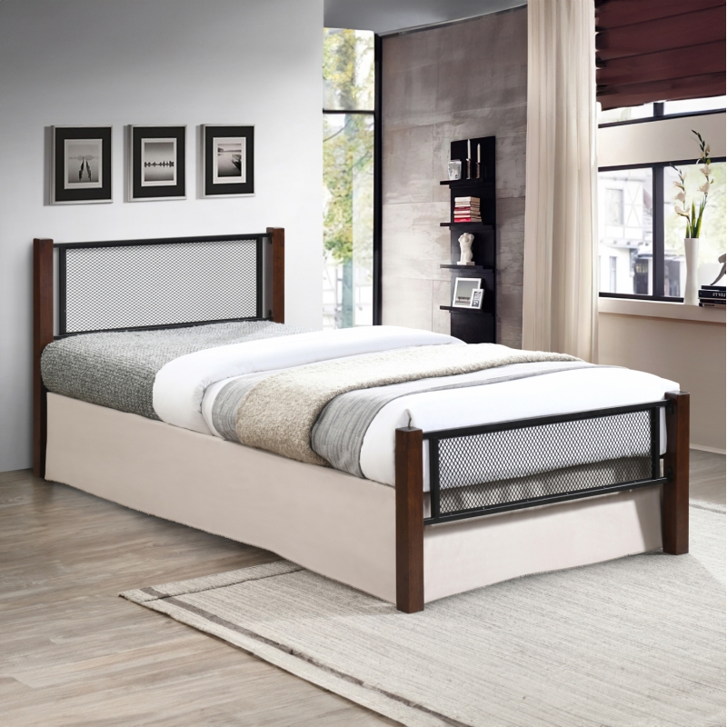 ΚΡΕΒΑΤΙ ΜΟΝΟ RAYVEN HM689 RUBBERWOOD ΣΕ DIRTY OAK-ΜΕΤΑΛΛΟ ΣΕ ΜΑΥΡΟ--ΓΙΑ 90x190εκ ΚΡΕΒΑΤΙ ΜΟΝΟ RAYVEN HM689 RUBBERWOOD ΣΕ DIRTY OAK-ΜΕΤΑΛΛΟ ΣΕ ΜΑΥΡΟ--ΓΙΑ 90x190εκ
