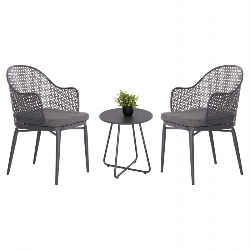 ΣΕΤ LOUNGE 3TMX ΕΞ.ΧΩΡΟΥ OREGO HM21107.01 ΑΛΟΥΜΙΝΙΟ & ΜΕΤΑΛΛΟ ΣΕ ΣΚΟΥΡΟ ΓΚΡΙ