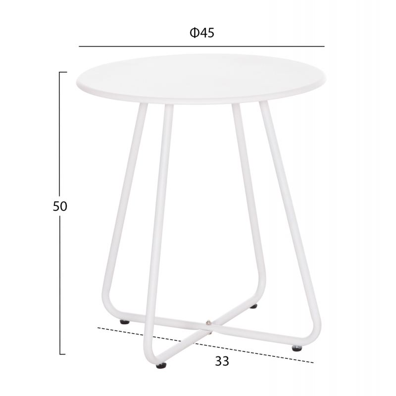 ΣΕΤ LOUNGE 3TMX ΕΞ.ΧΩΡΟΥ OREGO HM21107.02 ΑΛΟΥΜΙΝΙΟ & ΜΕΤΑΛΛΟ ΣΕ ΛΕΥΚΟ