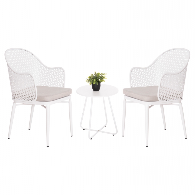 ΣΕΤ LOUNGE 3TMX ΕΞ.ΧΩΡΟΥ OREGO HM21107.02 ΑΛΟΥΜΙΝΙΟ & ΜΕΤΑΛΛΟ ΣΕ ΛΕΥΚΟ