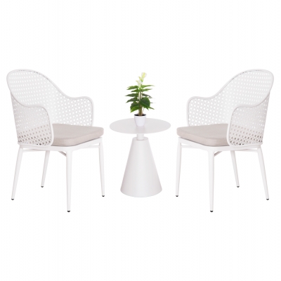 ΣΕΤ LOUNGE 3TMX ΕΞ.ΧΩΡΟΥ OREGO HM21106.02 ΑΛΟΥΜΙΝΙΟ ΣΕ ΛΕΥΚΟ