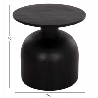 ΒΟΗΘΗΤΙΚΟ ΤΡΑΠΕΖΑΚΙ PUMBE-s HM9892.12 ΞΥΛΟ SUAR--ΜΑΥΡΟ Φ40x40Υεκ