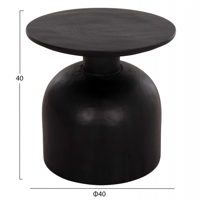 ΒΟΗΘΗΤΙΚΟ ΤΡΑΠΕΖΑΚΙ PUMBE-s HM9892.12 ΞΥΛΟ SUAR--ΜΑΥΡΟ Φ40x40Υεκ