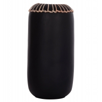 ΕΠΙΤΡΑΠΕΖΙΟ ΔΙΑΚΟΣΜΗΤΙΚΟ ΒΑΖΟ LENNOX HM4675.01S TΕΡΑΚΟΤΑ ΣΕ ΜΑΥΡΟ--Φ18x33Υεκ.