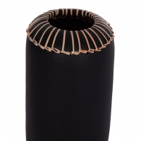 ΕΠΙΤΡΑΠΕΖΙΟ ΔΙΑΚΟΣΜΗΤΙΚΟ ΒΑΖΟ LENNOX HM4675.01S TΕΡΑΚΟΤΑ ΣΕ ΜΑΥΡΟ--Φ18x33Υεκ.