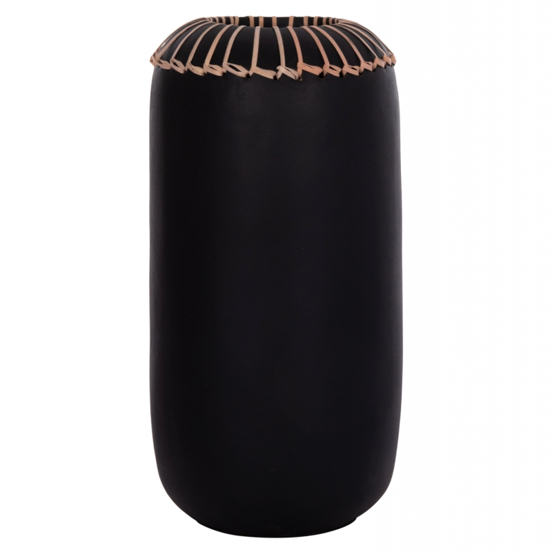 ΕΠΙΤΡΑΠΕΖΙΟ ΔΙΑΚΟΣΜΗΤΙΚΟ ΒΑΖΟ LENNOX HM4675.01S TΕΡΑΚΟΤΑ ΣΕ ΜΑΥΡΟ--Φ18x33Υεκ.