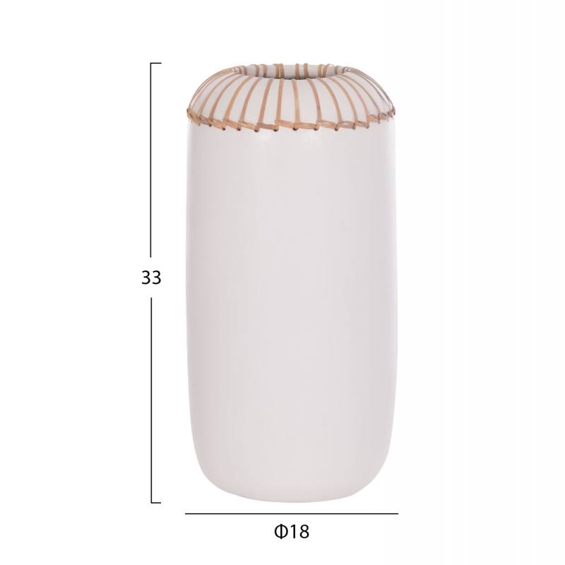 ΕΠΙΤΡΑΠΕΖΙΟ ΔΙΑΚΟΣΜΗΤΙΚΟ ΒΑΖΟ LENNOX HM4675.02S TΕΡΑΚΟΤΑ ΣΕ ΛΕΥΚΟ--Φ18x33Υεκ. ΕΠΙΤΡΑΠΕΖΙΟ ΔΙΑΚΟΣΜΗΤΙΚΟ ΒΑΖΟ LENNOX HM4675.02S TΕΡΑΚΟΤΑ ΣΕ ΛΕΥΚΟ--Φ18x33Υεκ.