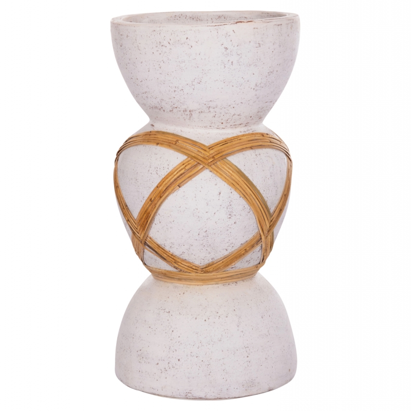 ΔΙΑΚΟΣΜΗΤΙΚΟ ΒΑΖΟ ΔΑΠΕΔΟΥ MAYNARD HM4672.02L TERRACOTTA ΛΕΥΚΟ--RATTAN Φ32x62.5Υεκ. ΔΙΑΚΟΣΜΗΤΙΚΟ ΒΑΖΟ ΔΑΠΕΔΟΥ MAYNARD HM4672.02L TERRACOTTA ΛΕΥΚΟ--RATTAN Φ32x62.5Υεκ.