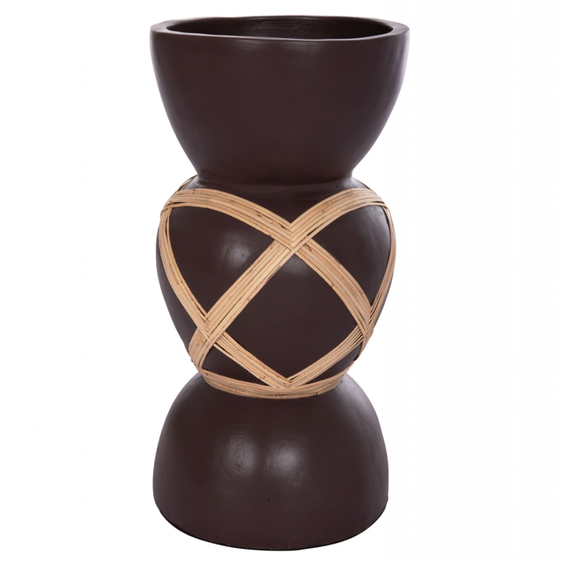 ΔΙΑΚΟΣΜΗΤΙΚΟ ΒΑΖΟ ΔΑΠΕΔΟΥ MAYNARD HM4672.07L TERRACOTTA ΣΟΚΟΛΑΤΙ-RATTAN Φ32x62.5Υεκ ΔΙΑΚΟΣΜΗΤΙΚΟ ΒΑΖΟ ΔΑΠΕΔΟΥ MAYNARD HM4672.07L TERRACOTTA ΣΟΚΟΛΑΤΙ-RATTAN Φ32x62.5Υεκ