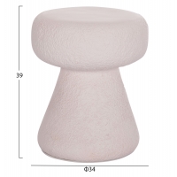 ΣΚΑΜΠΟ ΣΤΡΟΓΓΥΛΟ INTERON HM18171.02 FIBER CEMENT ΣΕ ΛΕΥΚΟ--Φ34x39Υεκ.