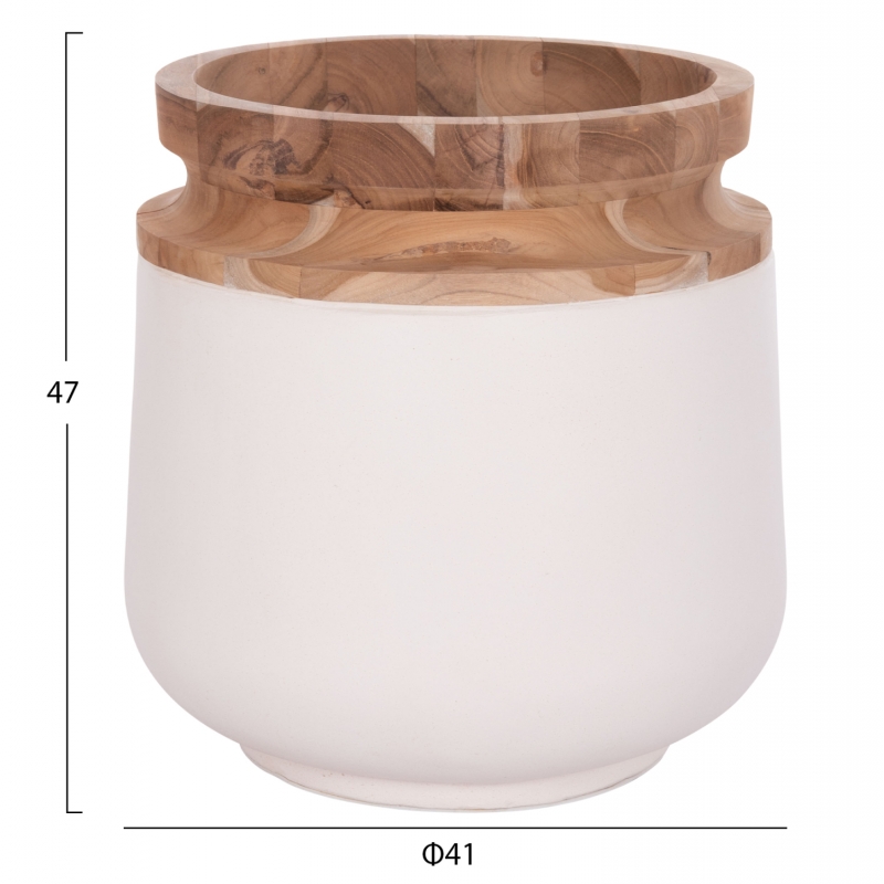 ΔΙΑΚΟΣΜΗΤΙΚΟ ΒΑΖΟ ΔΑΠΕΔΟΥ LINTER HM4662.02L FIBER CEMENT ΛΕΥΚΟ--ΞΥΛΟ ΤΕΑΚ Φ41x47Υεκ. ΔΙΑΚΟΣΜΗΤΙΚΟ ΒΑΖΟ ΔΑΠΕΔΟΥ LINTER HM4662.02L FIBER CEMENT ΛΕΥΚΟ--ΞΥΛΟ ΤΕΑΚ Φ41x47Υεκ.