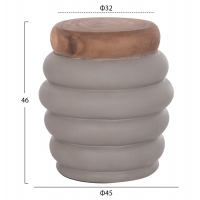 ΣΚΑΜΠΟ PUFFAT HM18172.03 FIBER CEMENT ΓΚΡΙ- ΞΥΛΟ TEAK TOP Φ45x46Υεκ. ΣΚΑΜΠΟ PUFFAT HM18172.03 FIBER CEMENT ΓΚΡΙ- ΞΥΛΟ TEAK TOP Φ45x46Υεκ.