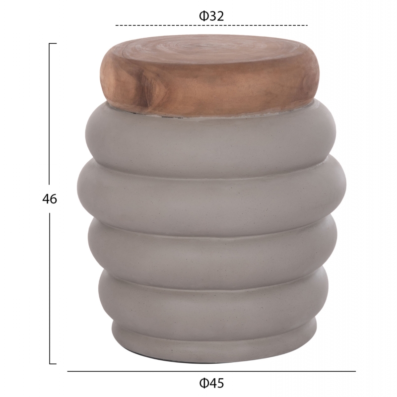 ΣΚΑΜΠΟ PUFFAT HM18172.03 FIBER CEMENT ΓΚΡΙ- ΞΥΛΟ TEAK TOP Φ45x46Υεκ. ΣΚΑΜΠΟ PUFFAT HM18172.03 FIBER CEMENT ΓΚΡΙ- ΞΥΛΟ TEAK TOP Φ45x46Υεκ.