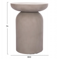 ΒΟΗΘΗΤΙΚΟ ΤΡΑΠΕΖΙ ANNA HM18160.03 FIBER CEMENT ΣΕ ΓΚΡΙ--Φ60x76Υεκ.
